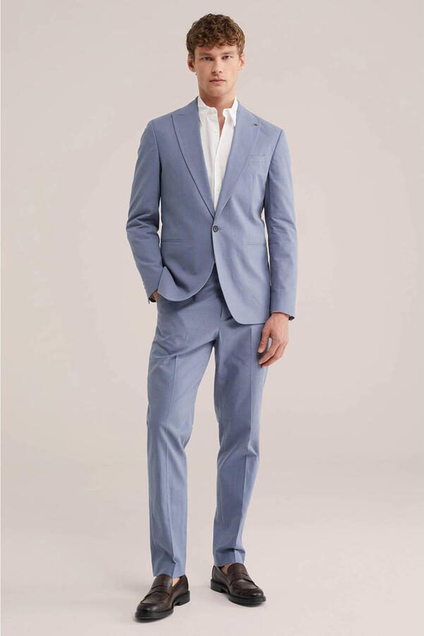 WE Fashion pak met linnen blauw - Foto 3