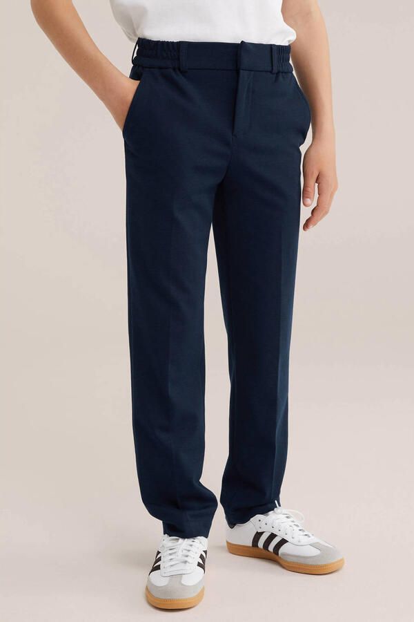 WE Fashion pantalon donkerblauw