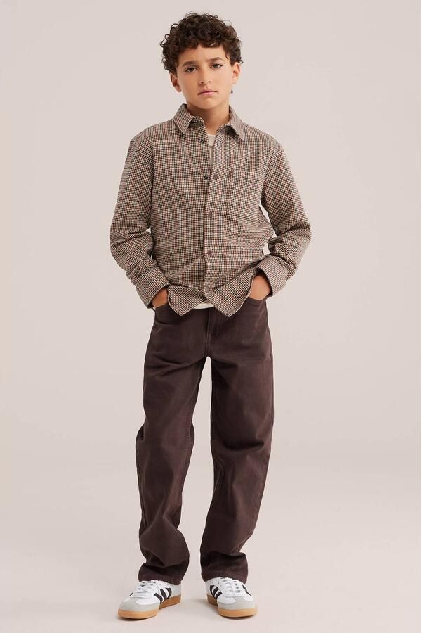 WE Fashion pied-de-poule overhemd bruin - Foto 2