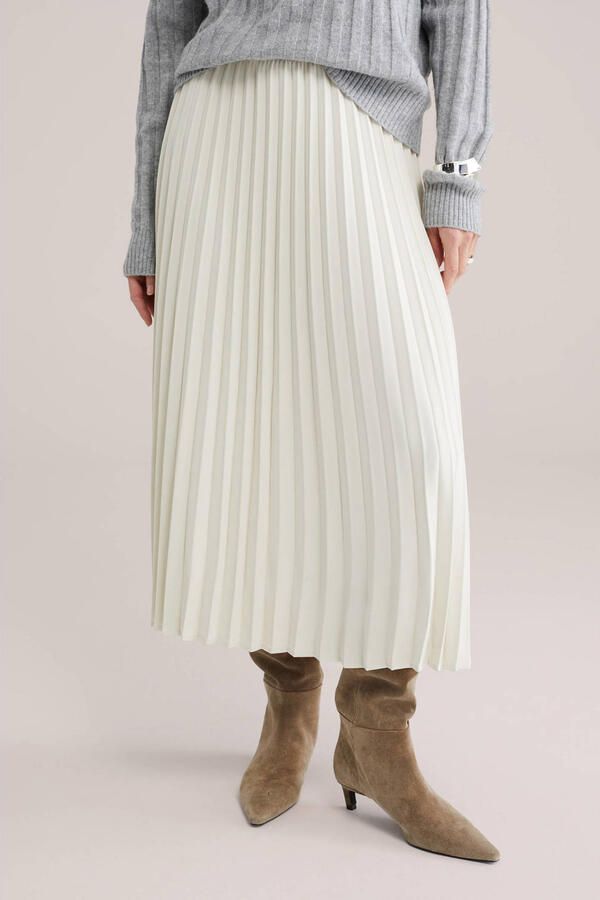 WE Fashion plissé rok ecru