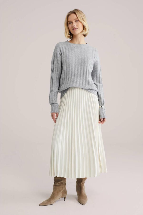 WE Fashion plissé rok ecru - Foto 2