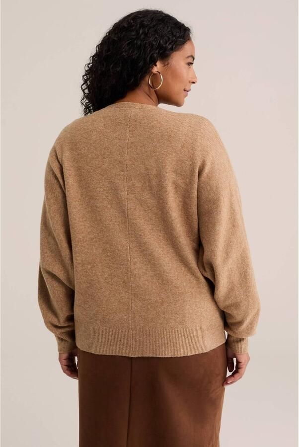WE Fashion Plus Size gebreid vest met wol camel - Foto 3