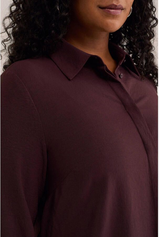 WE Fashion Plus Size rechtvallende blouse donkerrood - Foto 2