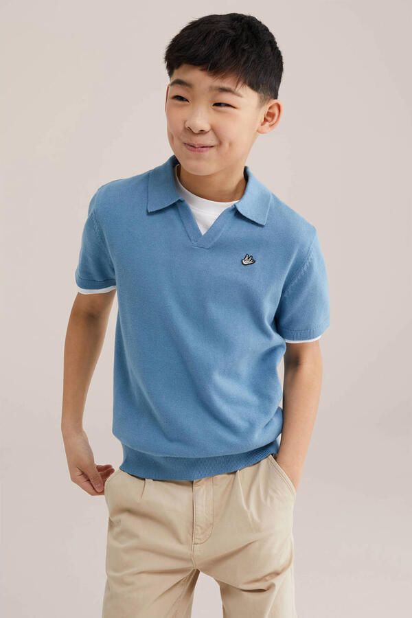 WE Fashion polo blauw