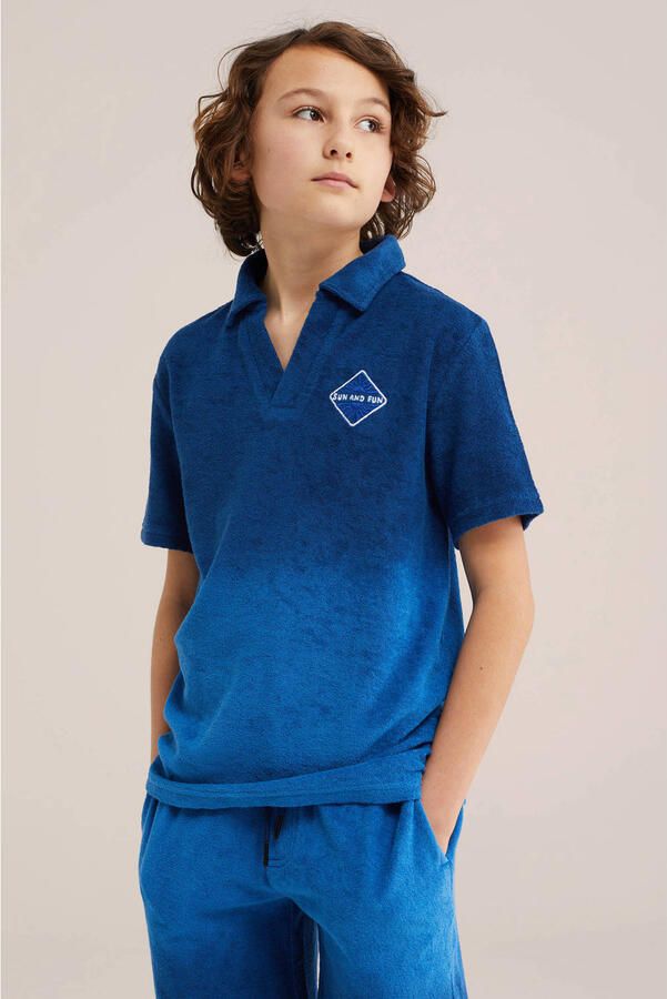 WE Fashion polo blauw