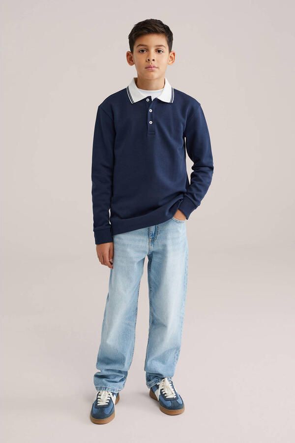 WE Fashion polo donkerblauw - Foto 2