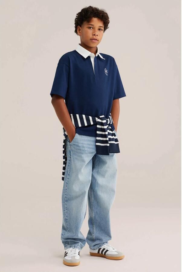 WE Fashion polo donkerblauw - Foto 2