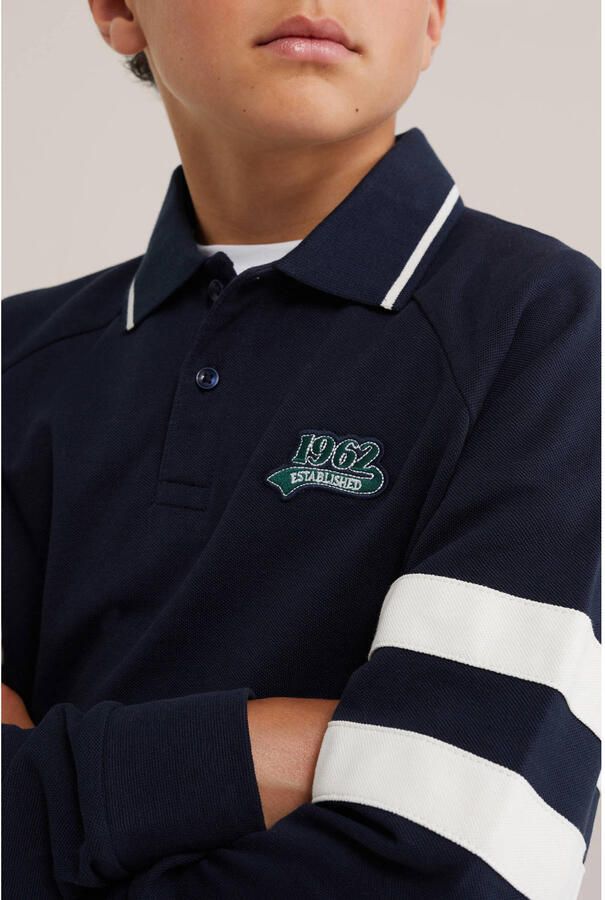 WE Fashion polo donkerblauw - Foto 2