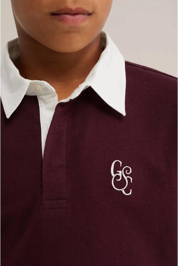 WE Fashion polo donkerrood - Foto 2