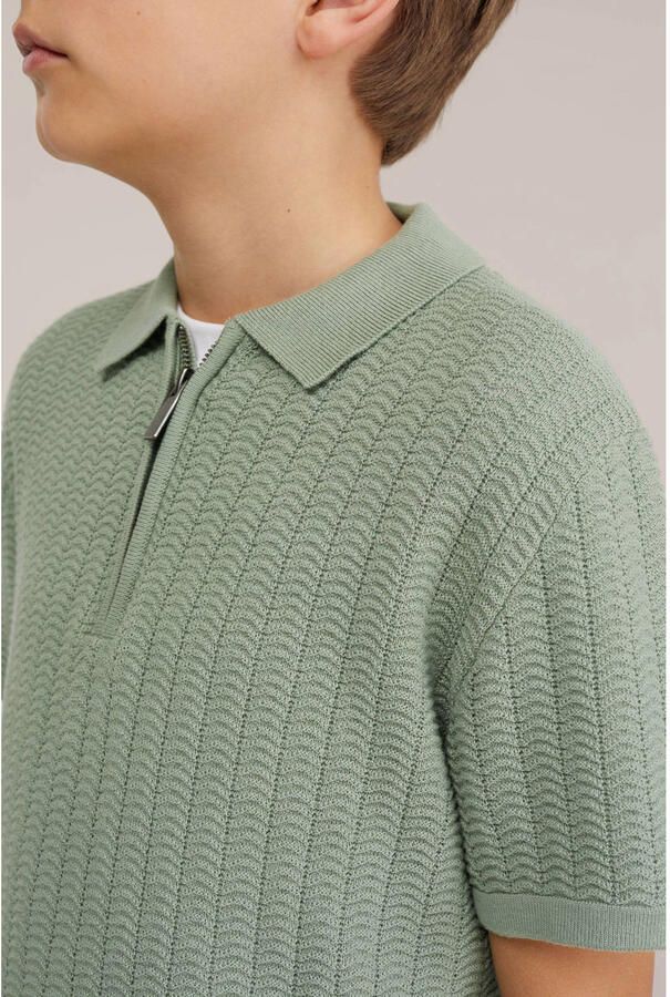 WE Fashion polo grijsgroen - Foto 2