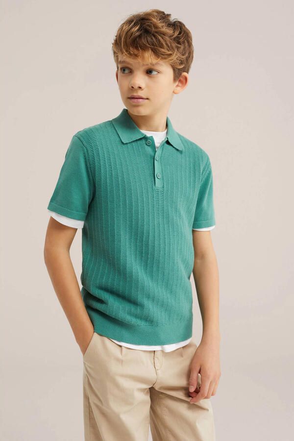 WE Fashion polo groen