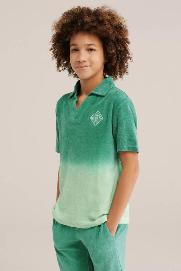 WE Fashion polo groen