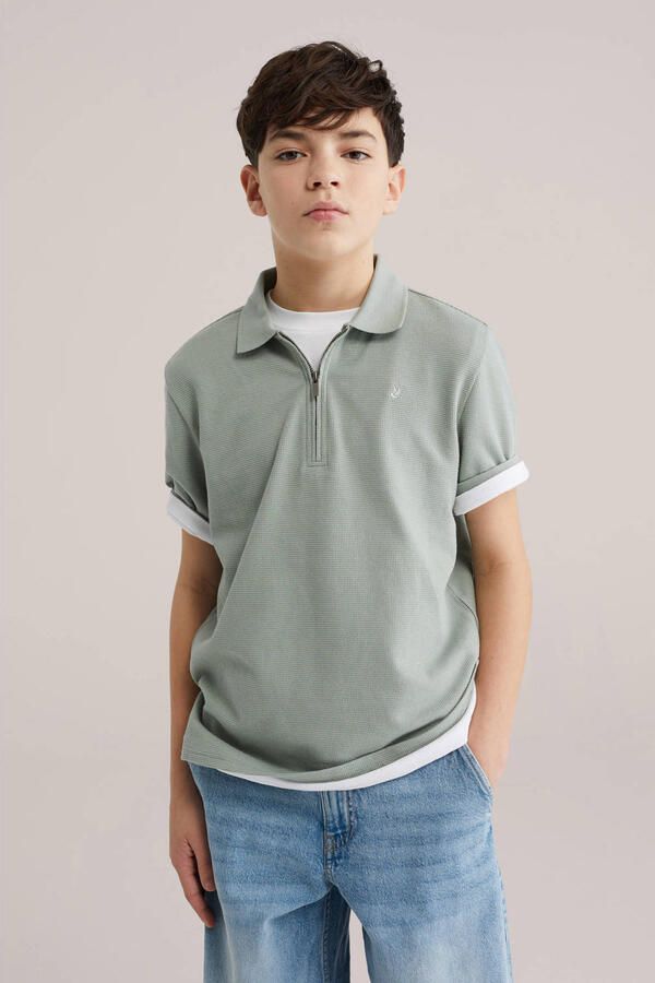 WE Fashion polo lichtgroen