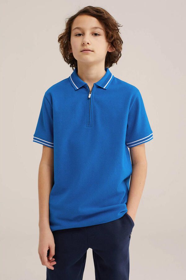 WE Fashion polo marineblauw