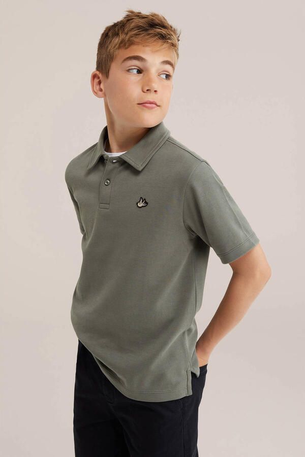 WE Fashion polo olijfgroen