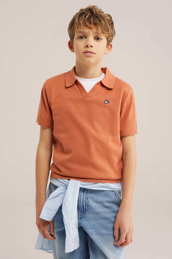 WE Fashion polo oranje