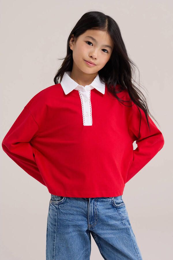 WE Fashion polo rood