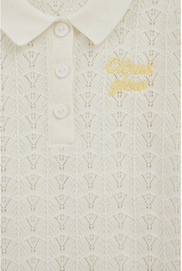 WE Fashion polo wit gebreid - Foto 2