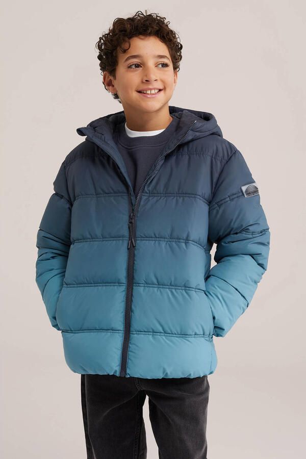 WE Fashion pufferjas blauw donkerblauw