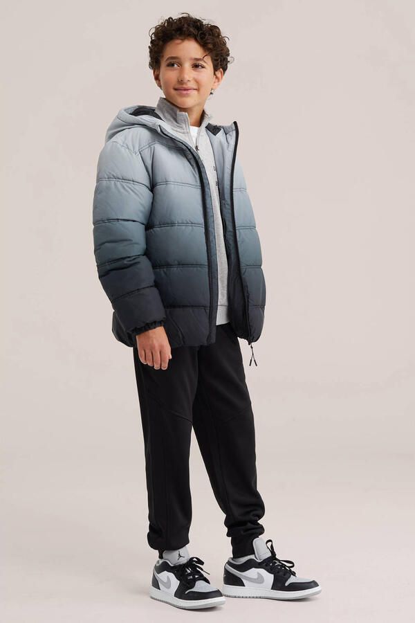 WE Fashion pufferjas grijs antraciet