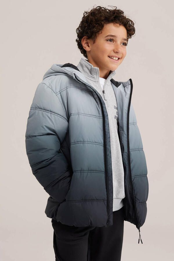 WE Fashion pufferjas grijs antraciet - Foto 2