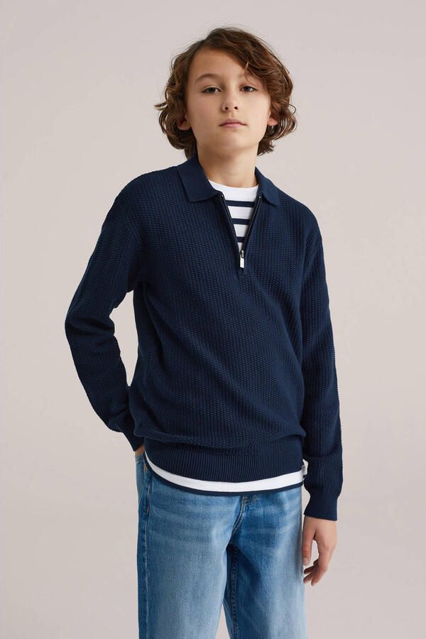 WE Fashion pullover donkerblauw