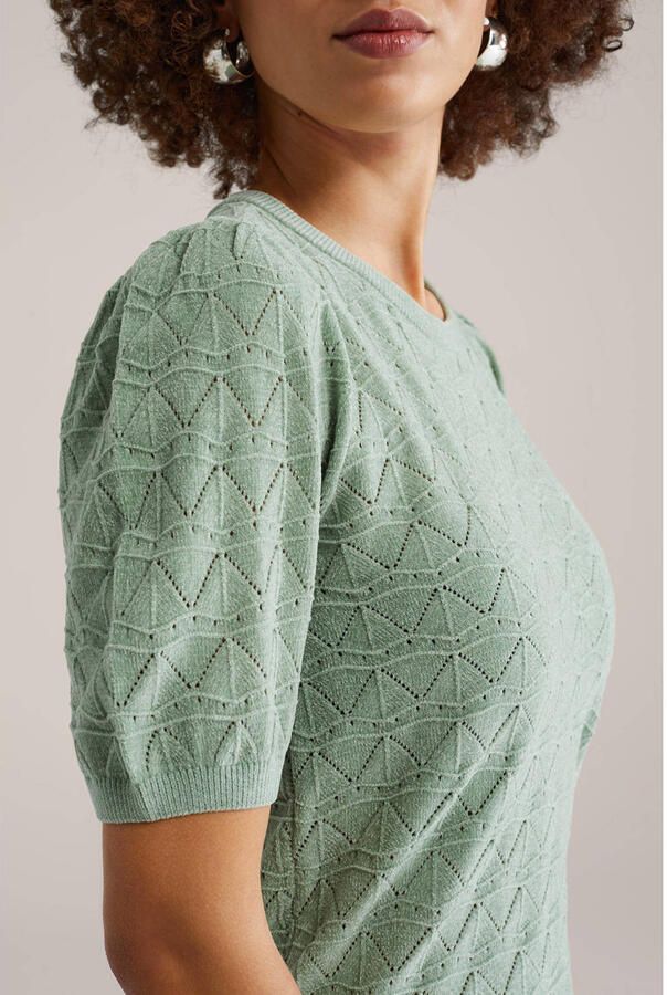 WE Fashion pullover lichtgroen ajour - Foto 2