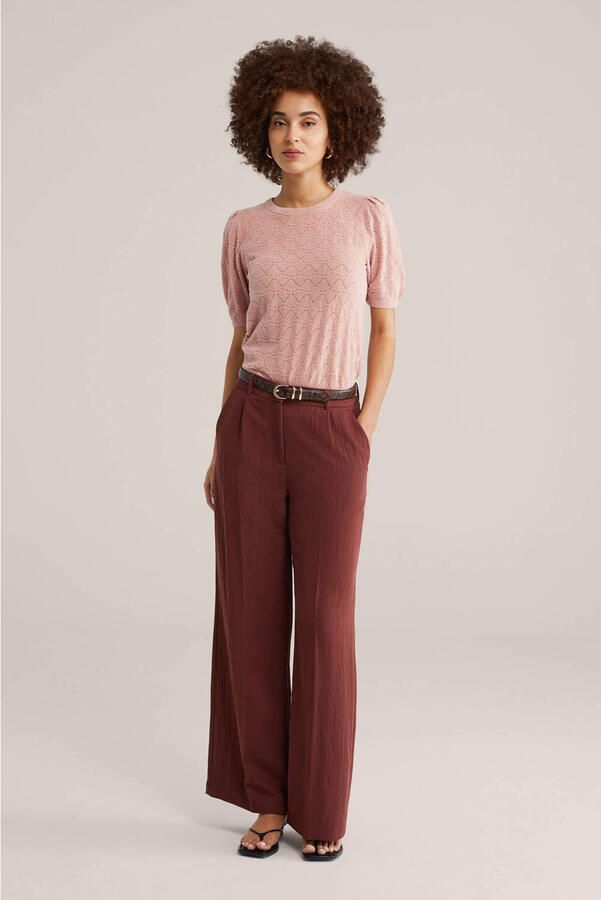 WE Fashion pullover lichtroze ajour - Foto 2