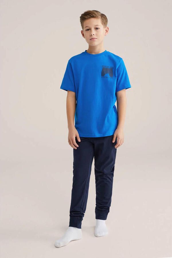 WE Fashion pyjama blauw - Foto 3