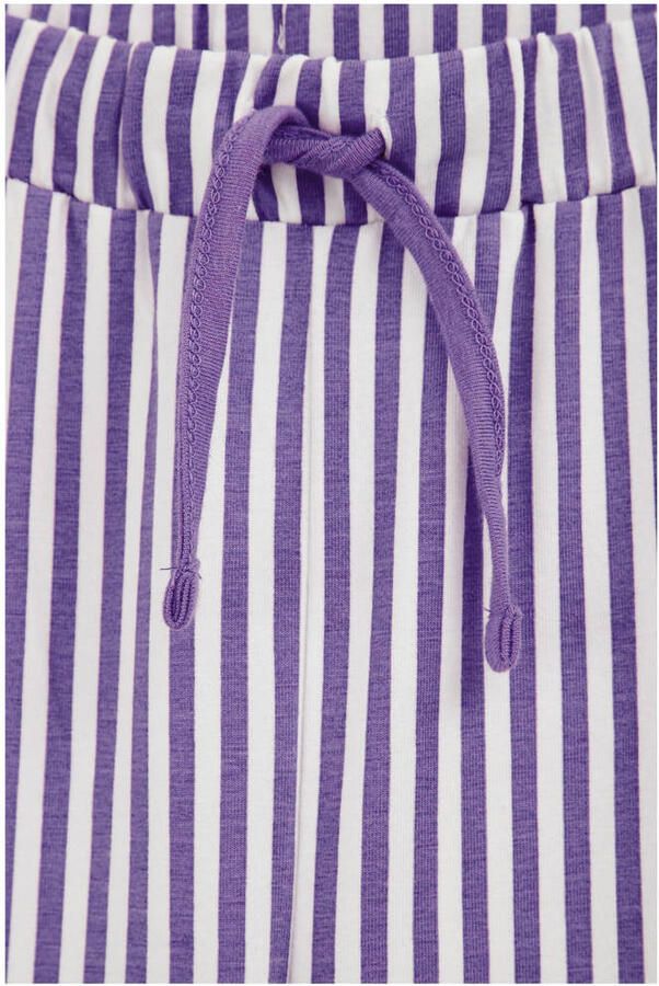 WE Fashion pyjama lila wit oranje