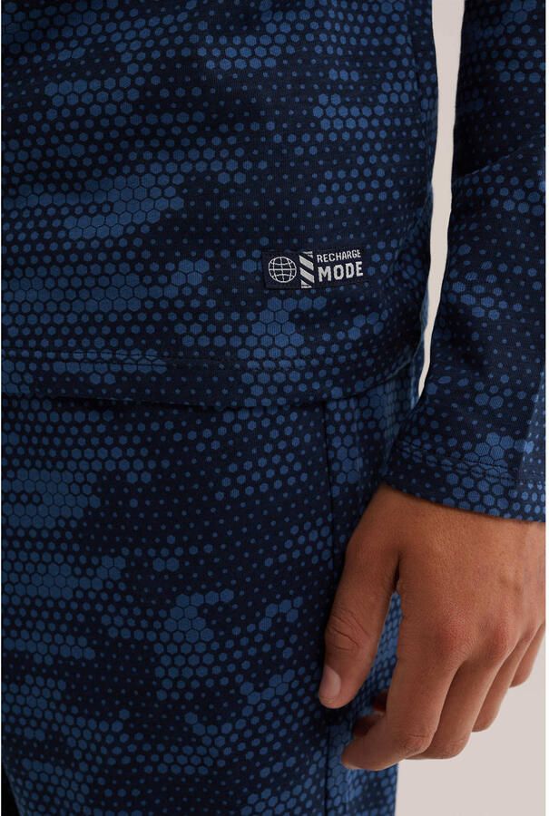 WE Fashion pyjama met print donkerblauw - Foto 2