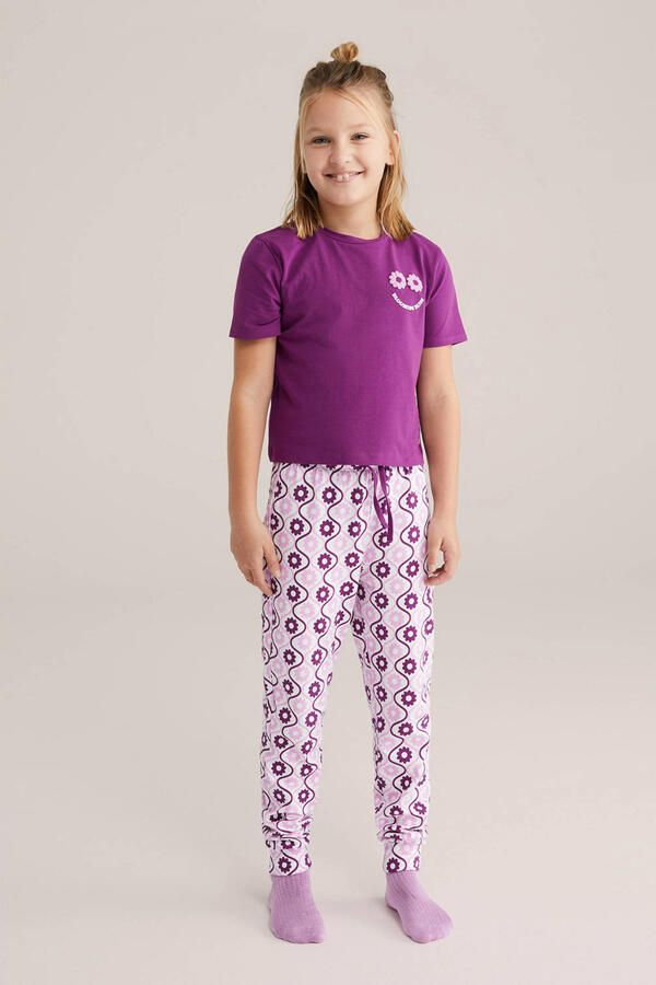 WE Fashion pyjama paars lila