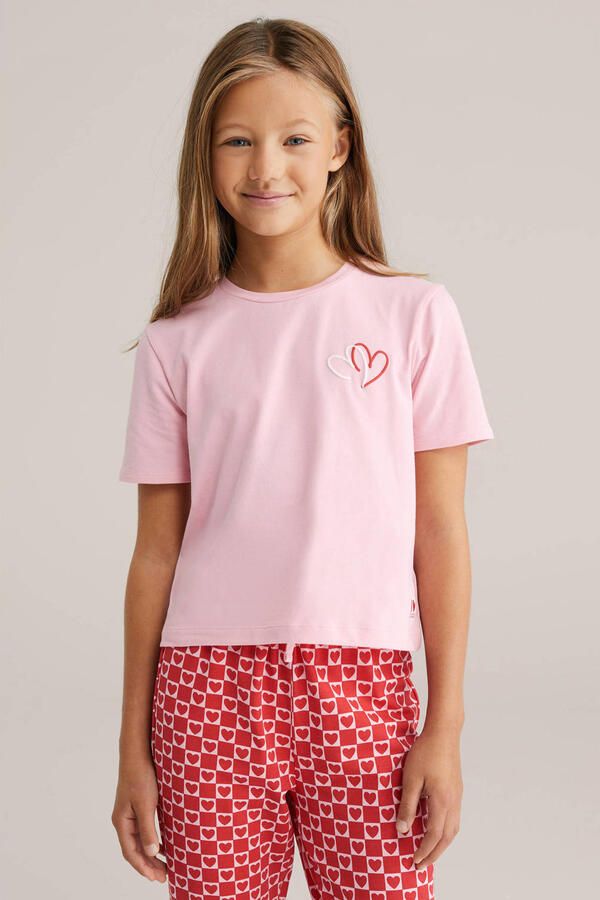 WE Fashion pyjama roze rood