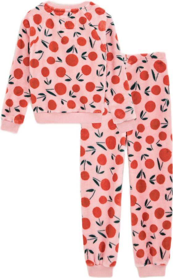 WE Fashion pyjamaset fleece roze - Foto 3