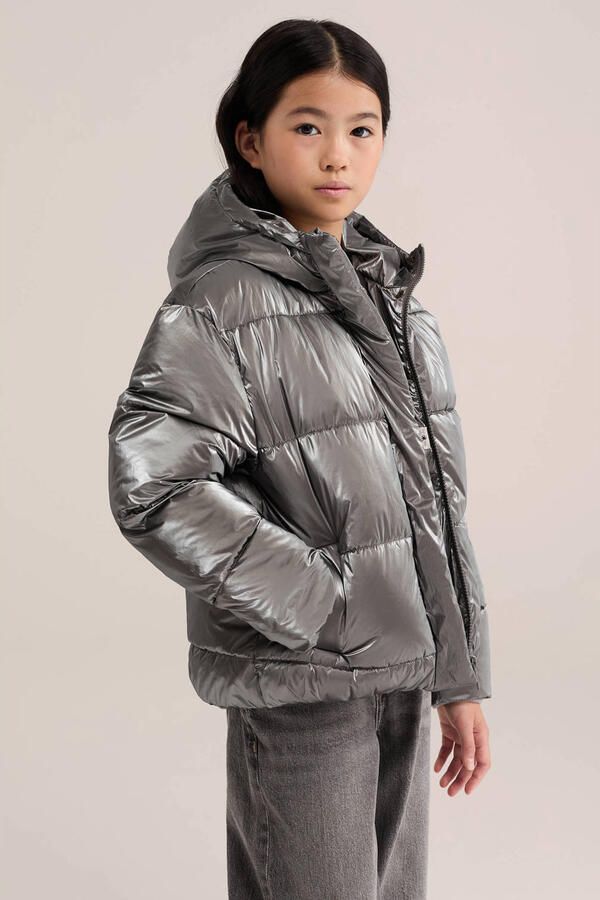 WE Fashion quilted gewatteerde jas zilver - Foto 3