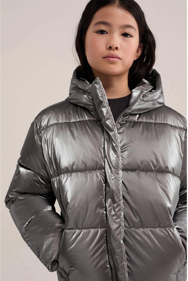 WE Fashion quilted gewatteerde jas zilver - Foto 2