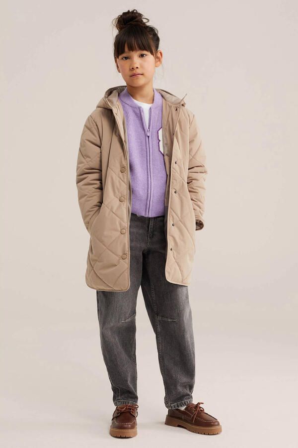 WE Fashion quilted jas beige