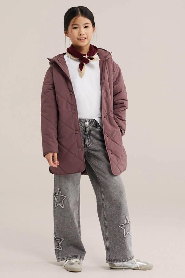 WE Fashion quilted jas oudroze