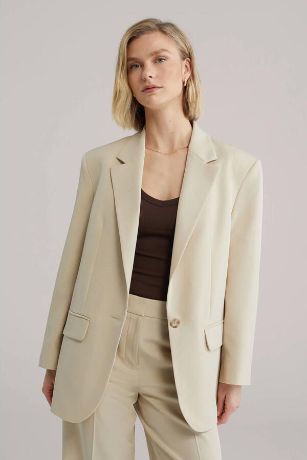 WE Fashion regular blazer beige