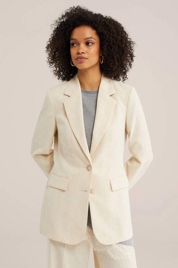 WE Fashion regular blazer beige