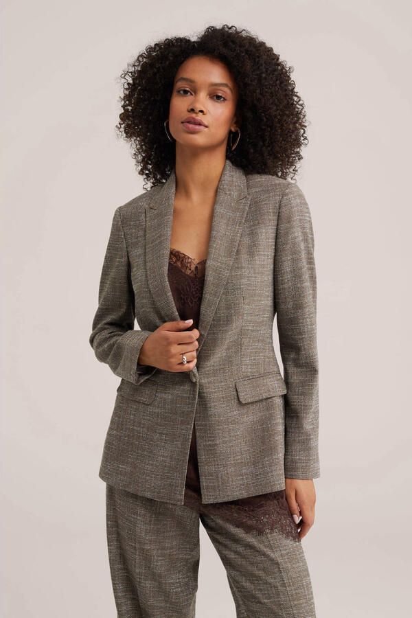 WE Fashion regular blazer beige