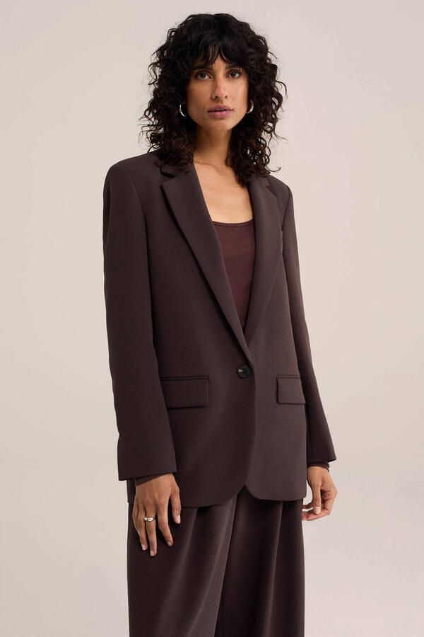 WE Fashion WE STUDIO regular blazer bruin