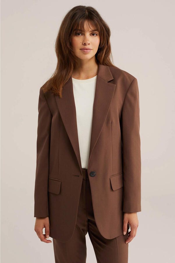 WE Fashion regular blazer bruin