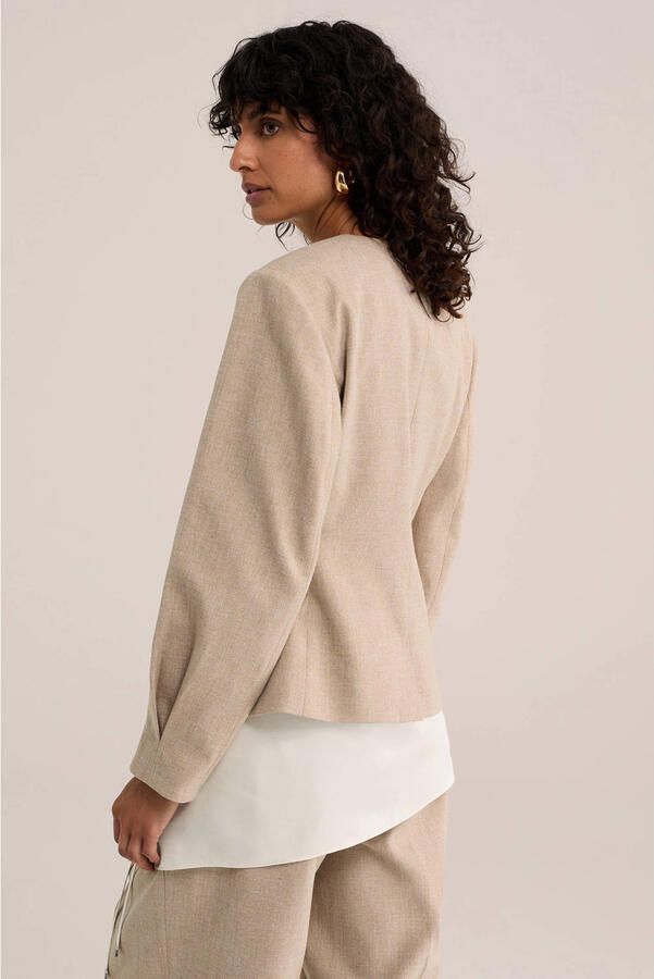 WE Fashion WE STUDIO regular blazer met wol beige - Foto 2