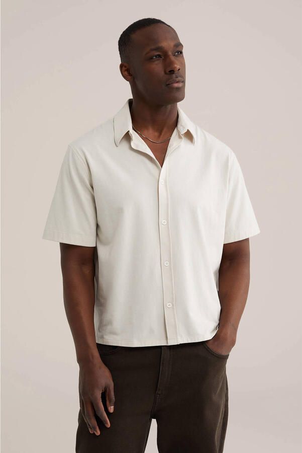 WE Fashion regular casual overhemd beige
