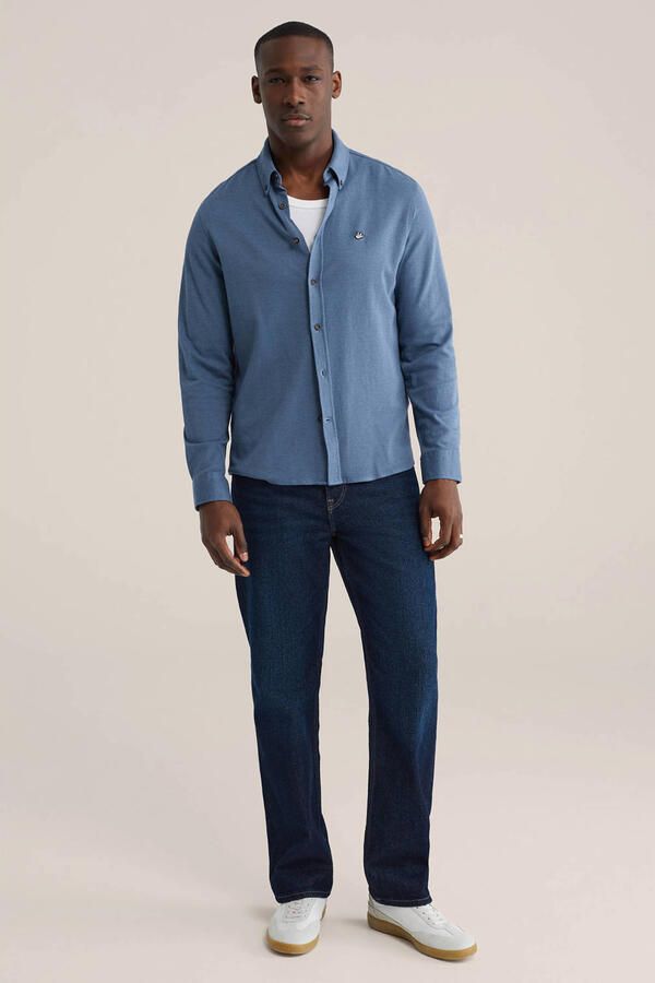 WE Fashion Regular casual overhemd blauw - Foto 2