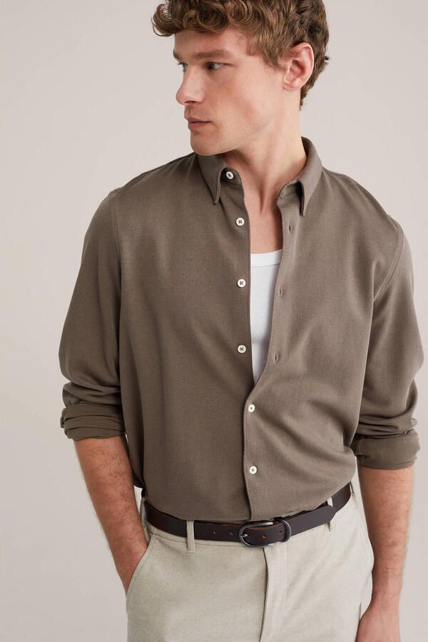 WE Fashion regular casual overhemd bruin - Foto 2