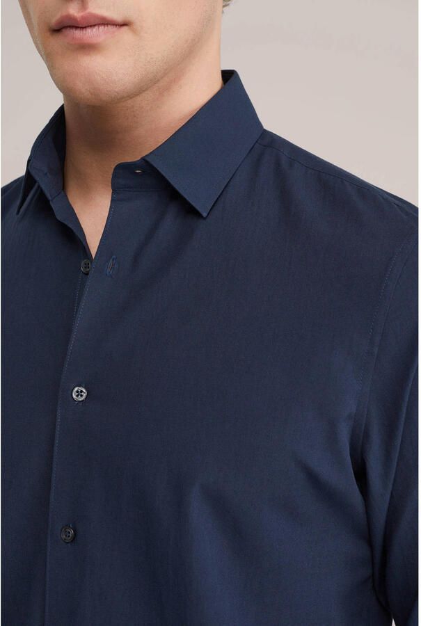 WE Fashion regular casual overhemd donkerblauw - Foto 2