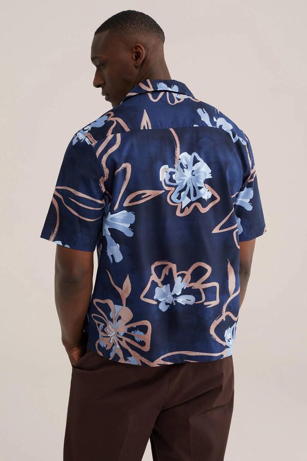 WE Fashion regular casual overhemd donkerblauw - Foto 3