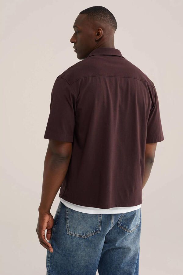 WE Fashion regular casual overhemd donkerbruin - Foto 2